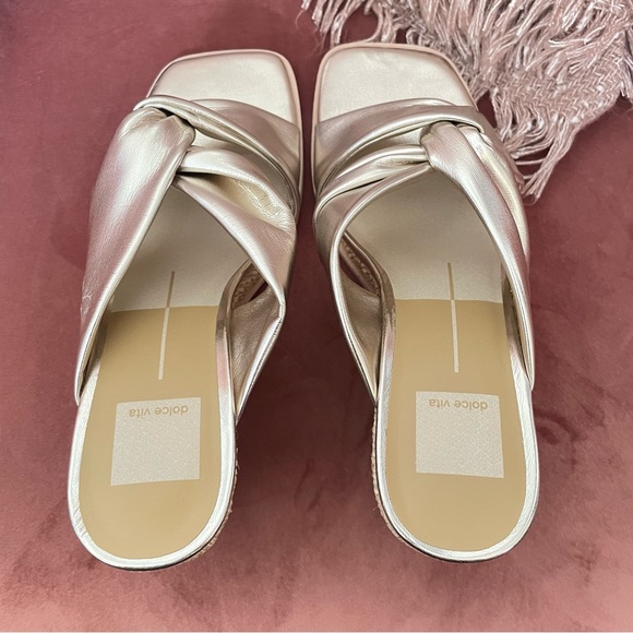 Dolce Vita Nyome Twisted Wedges  in Light Gold Stella - Size 8 - Picture 6 of 12